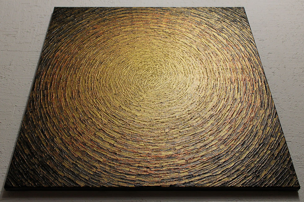 Miniatura: Peinture sur toile Éclat or bronze gris iridescent