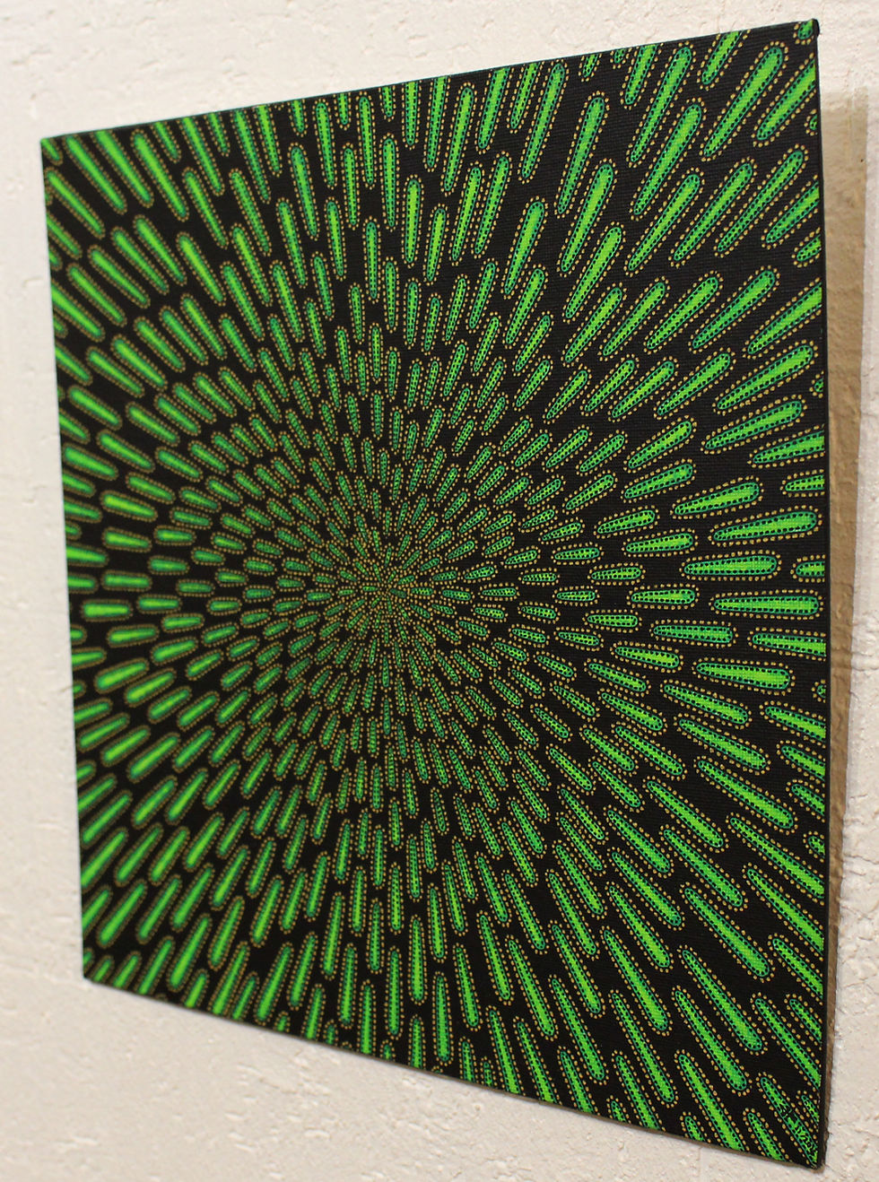 Thumbnail: Abstract painting on canvas: Green particle