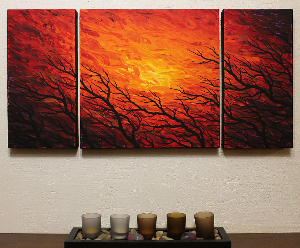 Miniatura: Triptyque moderne Vent chaleureux