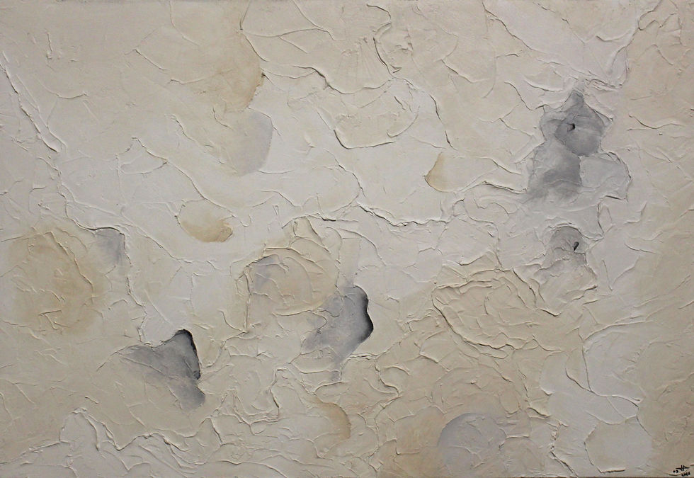 Peinture contemporaine blanc cassé