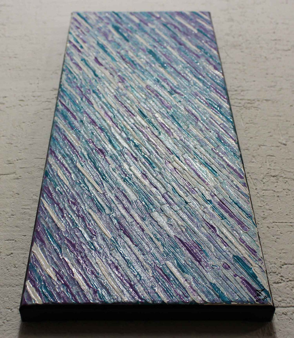 Miniatura: Tableau moderne Texture couteau blanc bleue violette