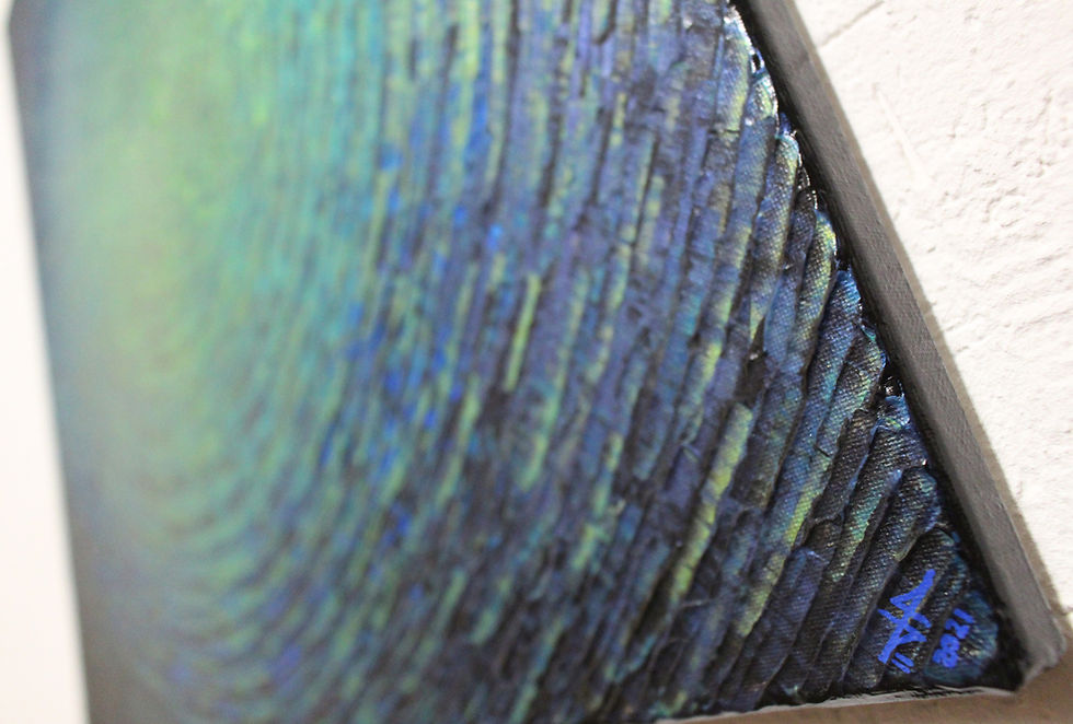 Thumbnail: Canvas Painting Blue Verdant Shine