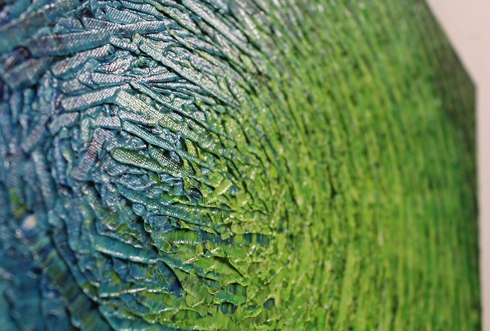 Miniatura: Pittura di design Esplosione di blu e verde