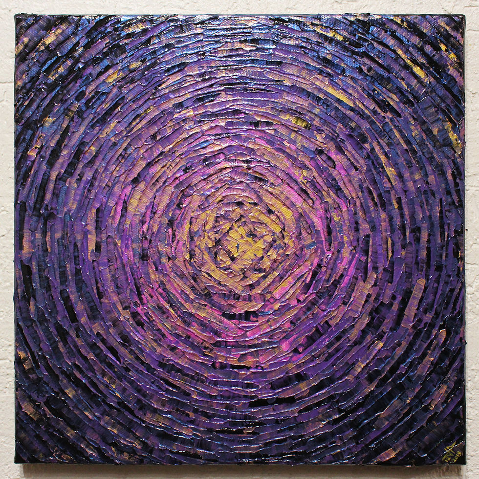 Thumbnail: Knife canvas: Purple golden color burst