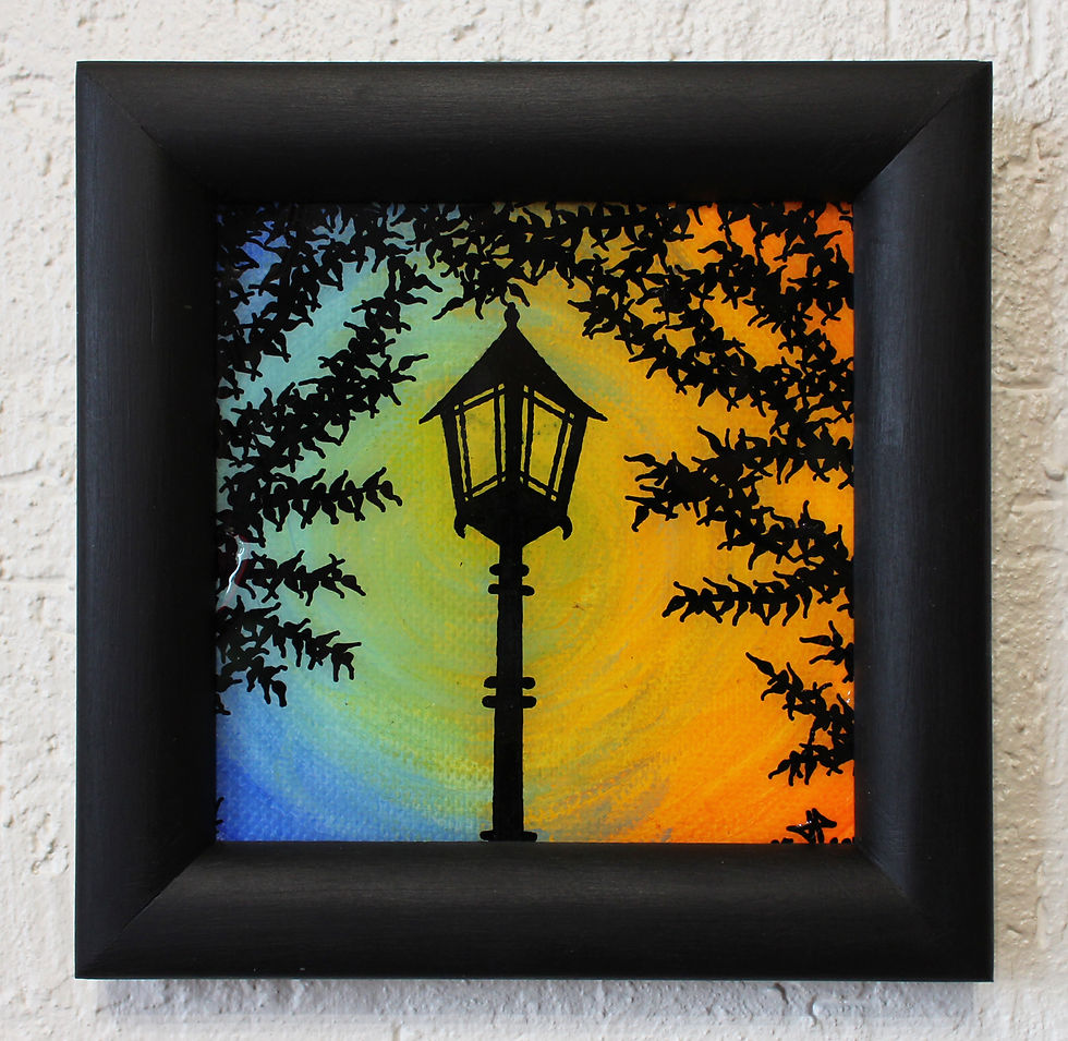 Miniatura: Tableau design : Réverbère jour nuit