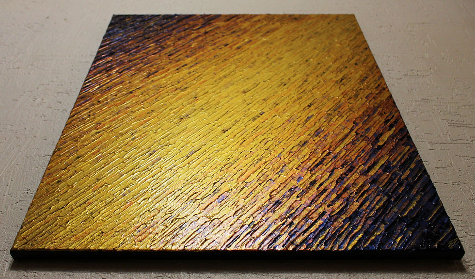 Miniatura: Peinture abstraite Texture couteau dorée