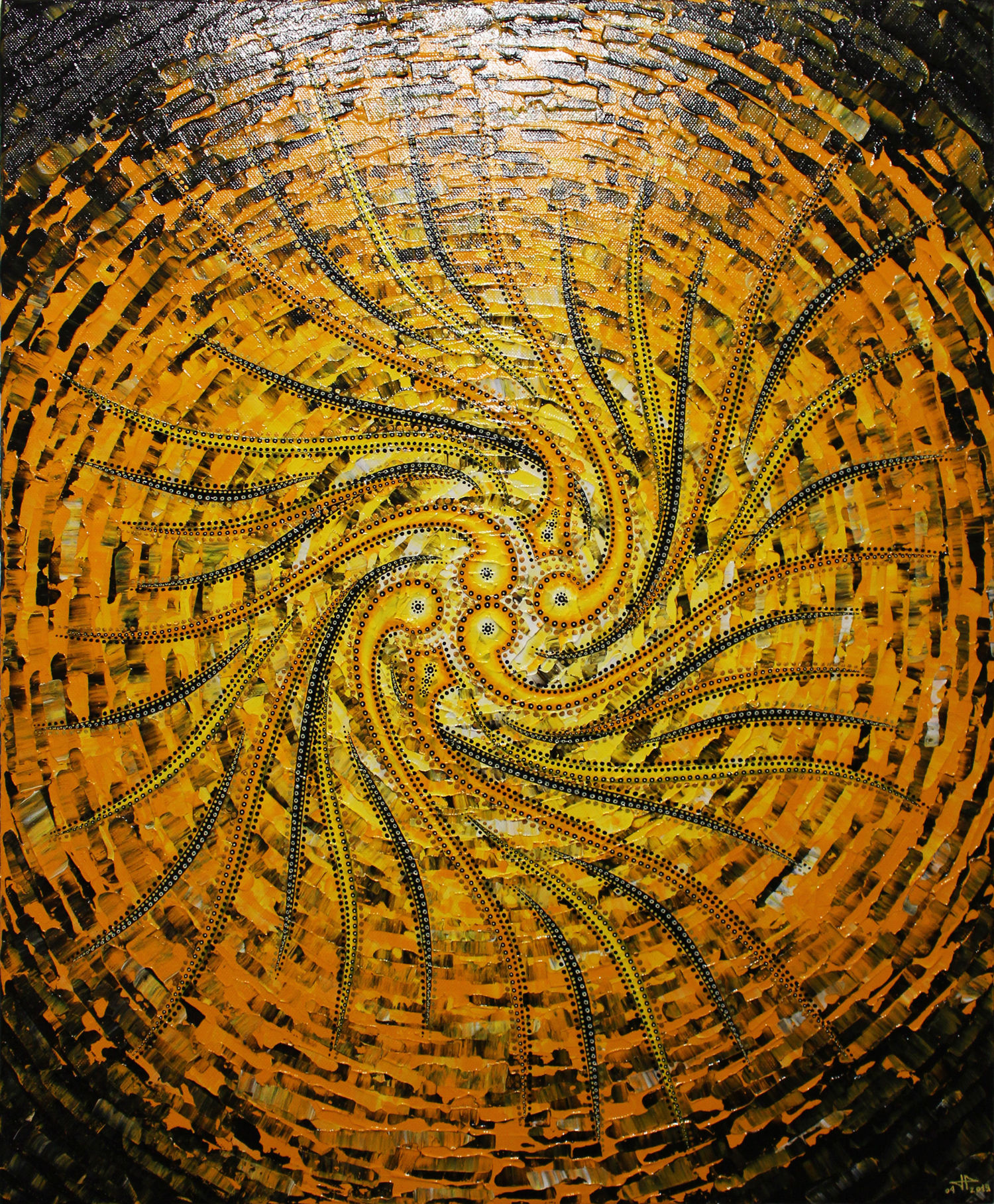 Contemporary painting Yellowish sense