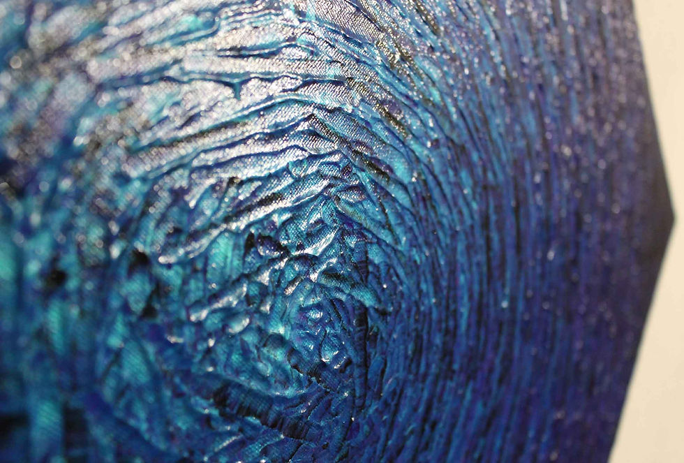 Miniatura: Dipinto originale, Bagliore iridescente blu-violetto