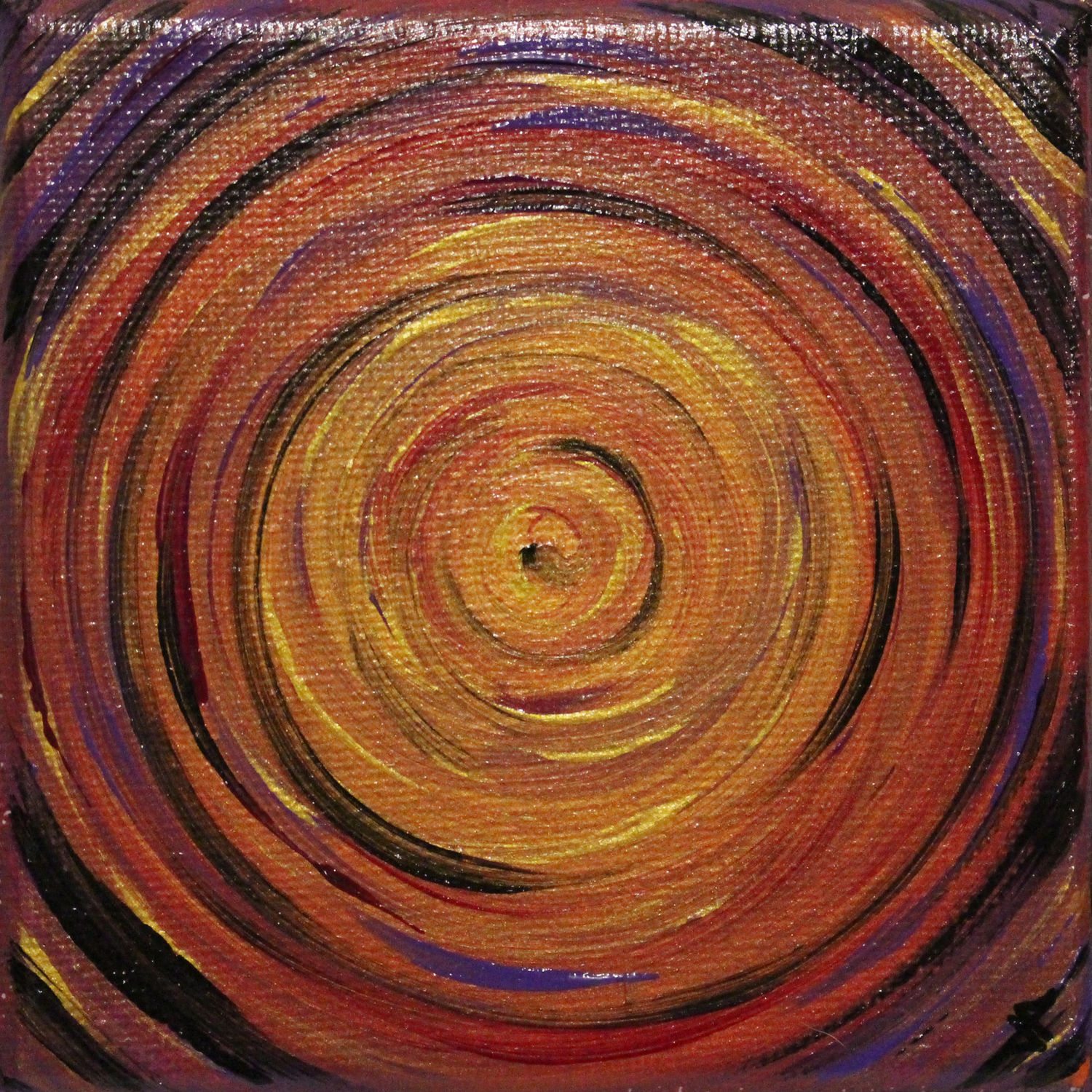 Contemporary painting Small shimmering swirl