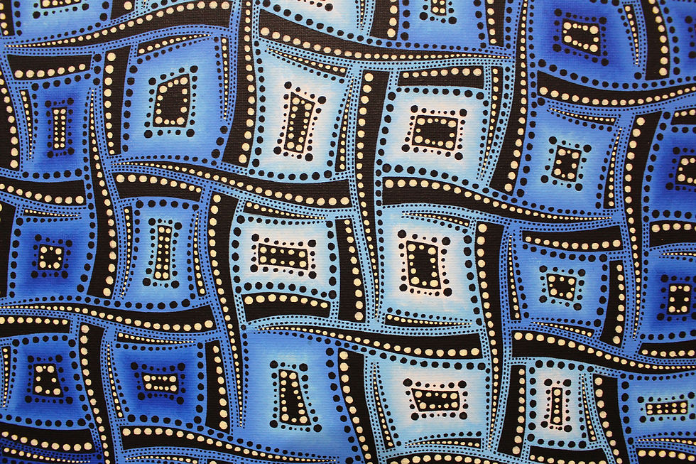 Miniatura: Peinture design : Mouvements de couleurs bleutés