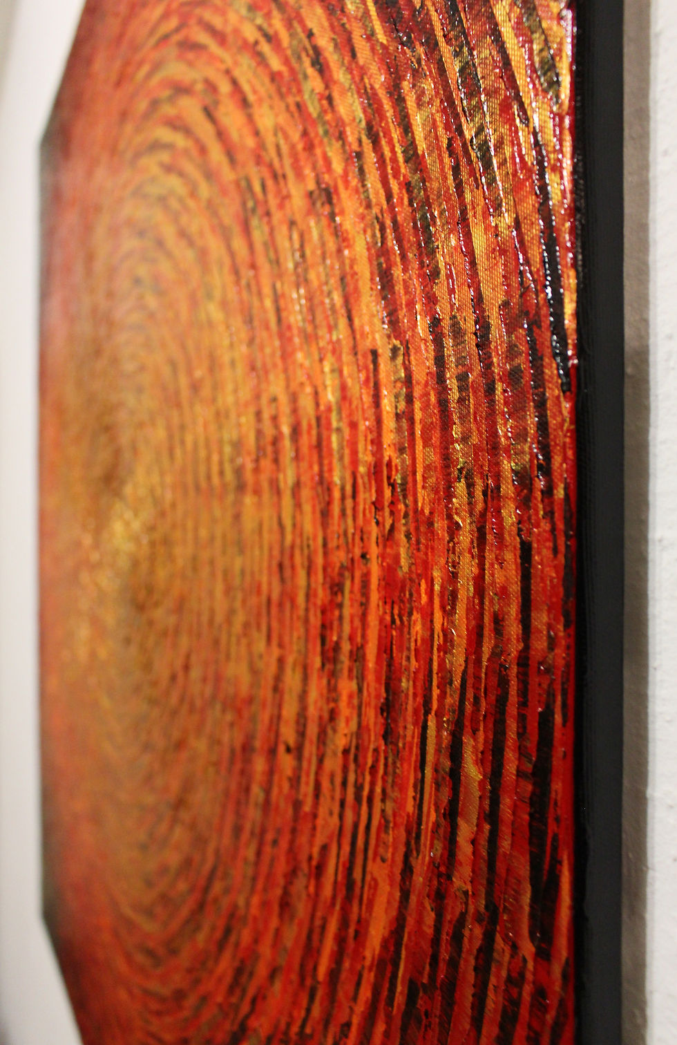 Miniatura: Peinture abstraite Vaste éclat or rouge