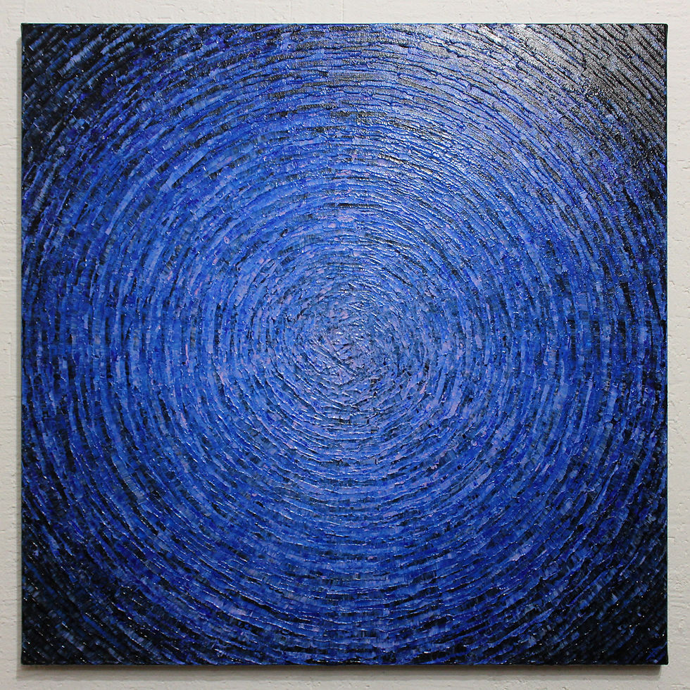 Miniatura: Peinture originale Éclat violet pâle bleu