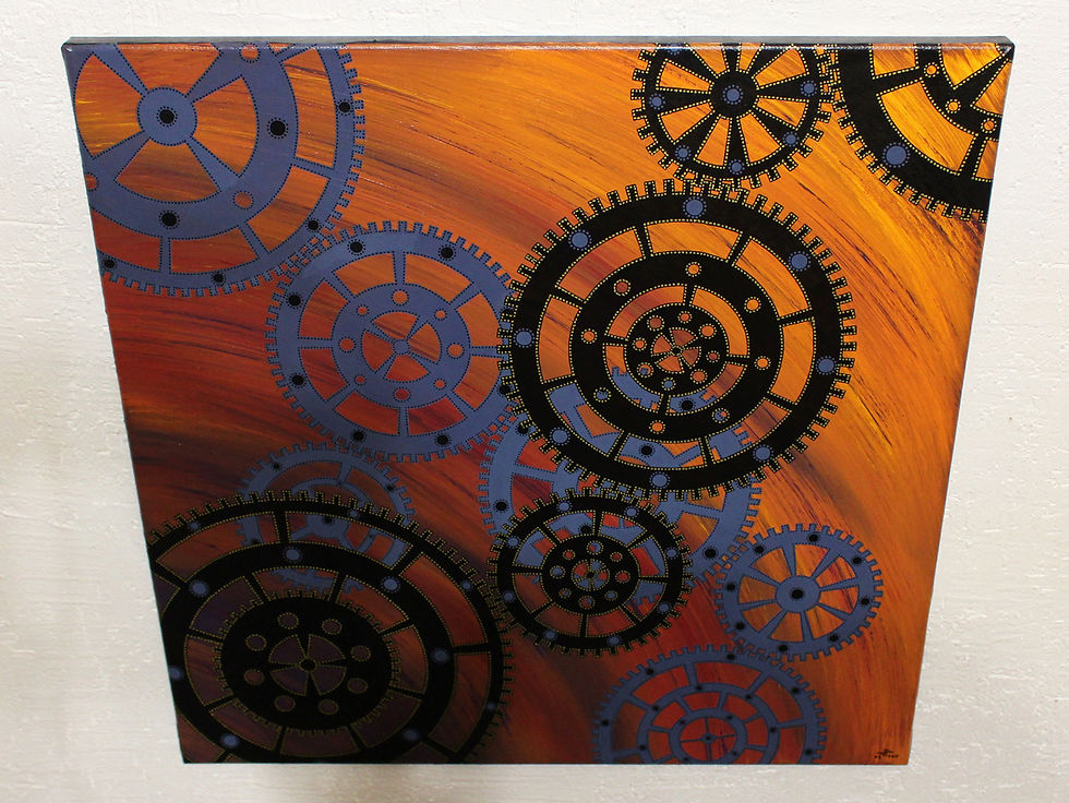 Miniatura: Tableau design sur toile : Engrenages