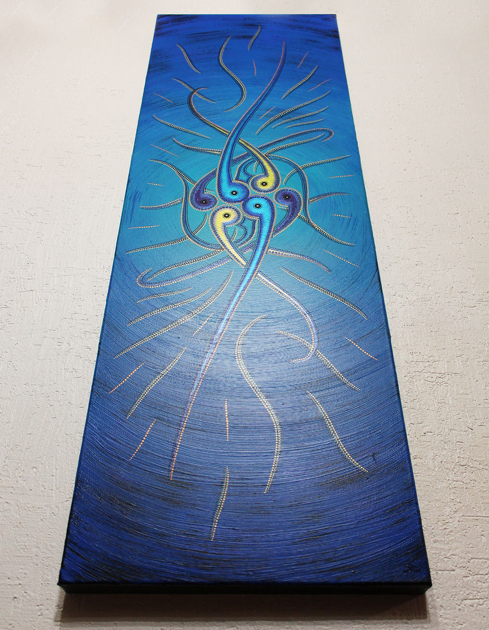 Miniatura: Peinture moderne : Sens du mouvement bleuté