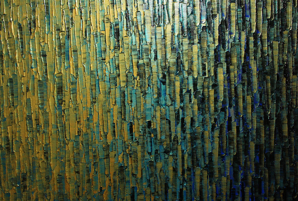 Miniatura: Peinture contemporaine Fondu or bleu