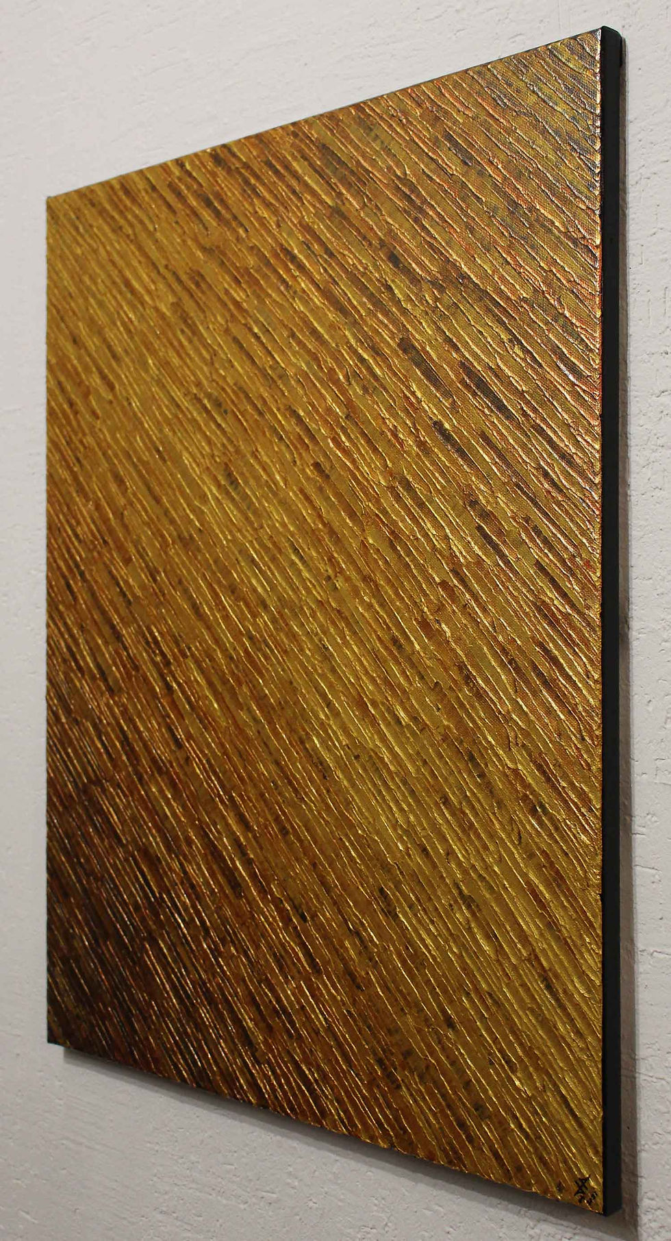 Miniatura: Peinture moderne Texture couteau or