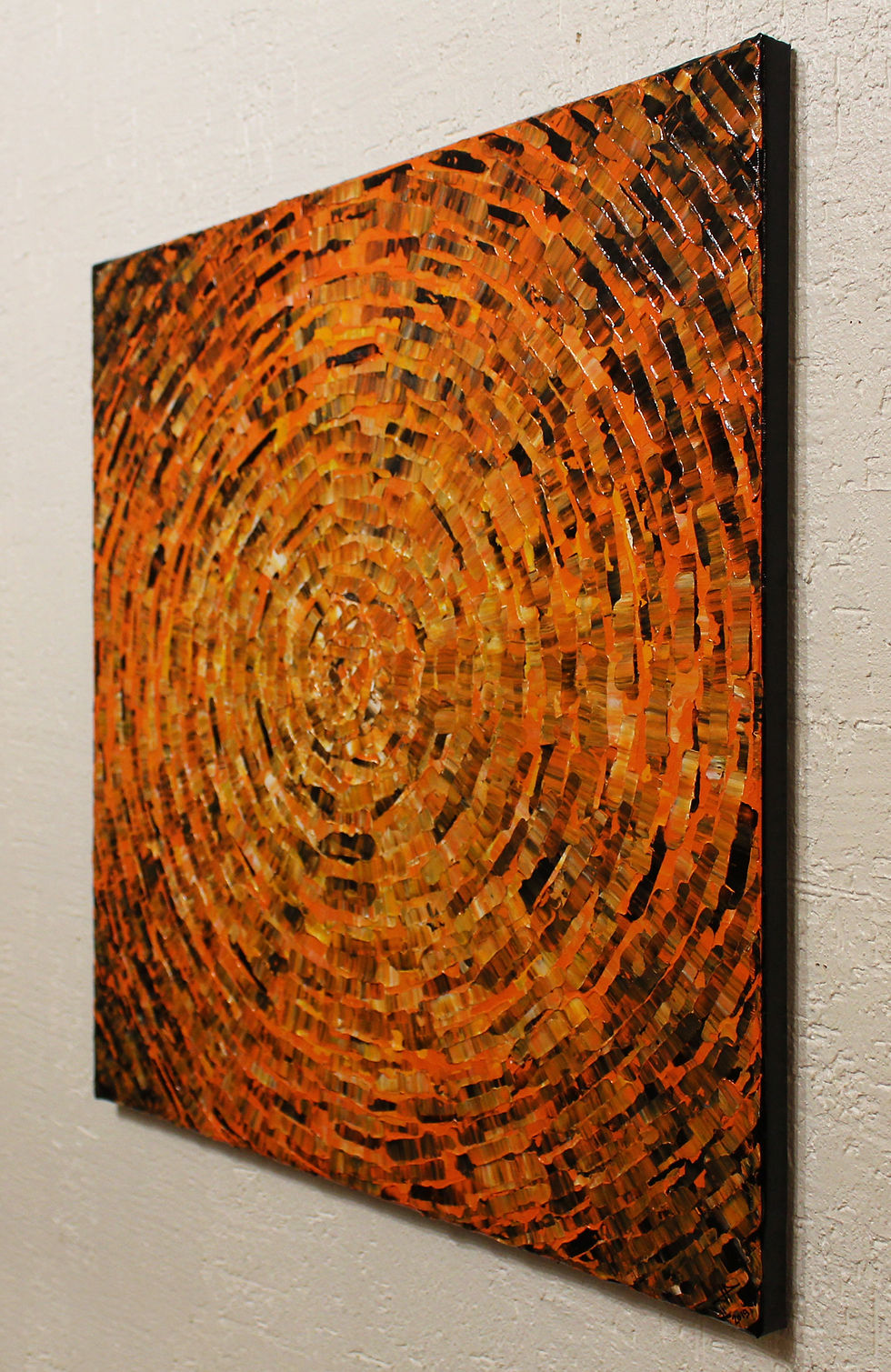 Miniatura: Tela al coltello Scintillio di colore arancione