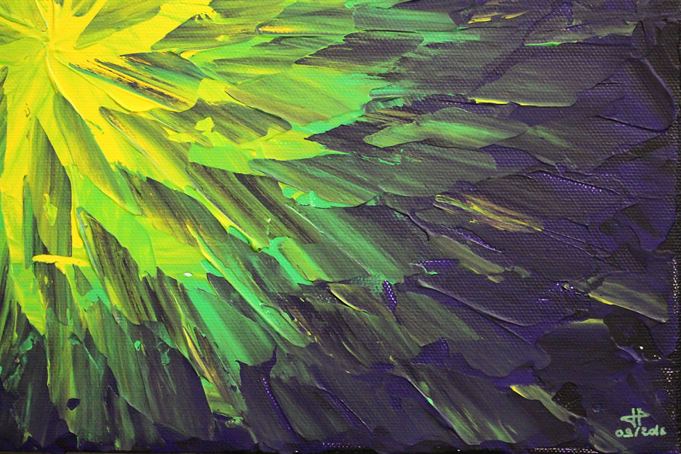 Miniatura: Peinture sur toile : Luminosité verte