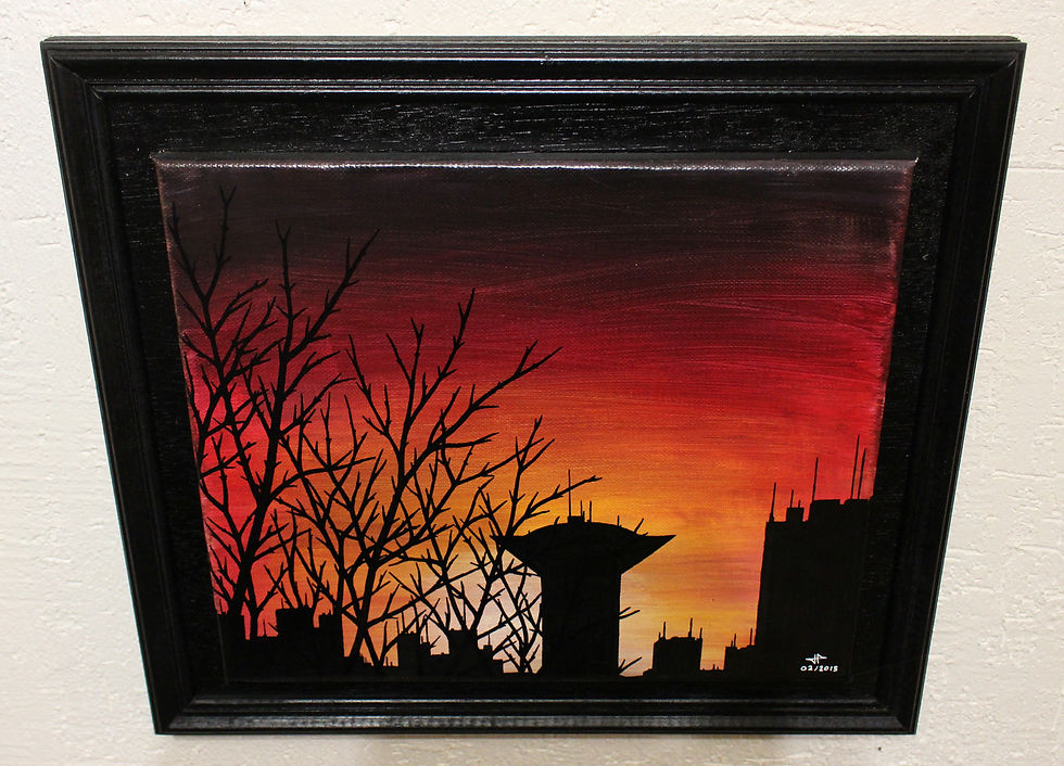 Miniatura: Peinture contemporaine : Paysage Urbanisé