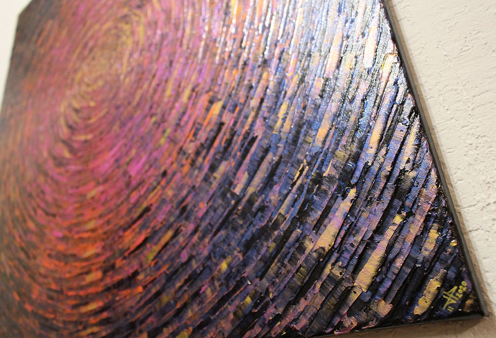 Miniatura: Gran brillo colores naranja iridiscente oro rosa