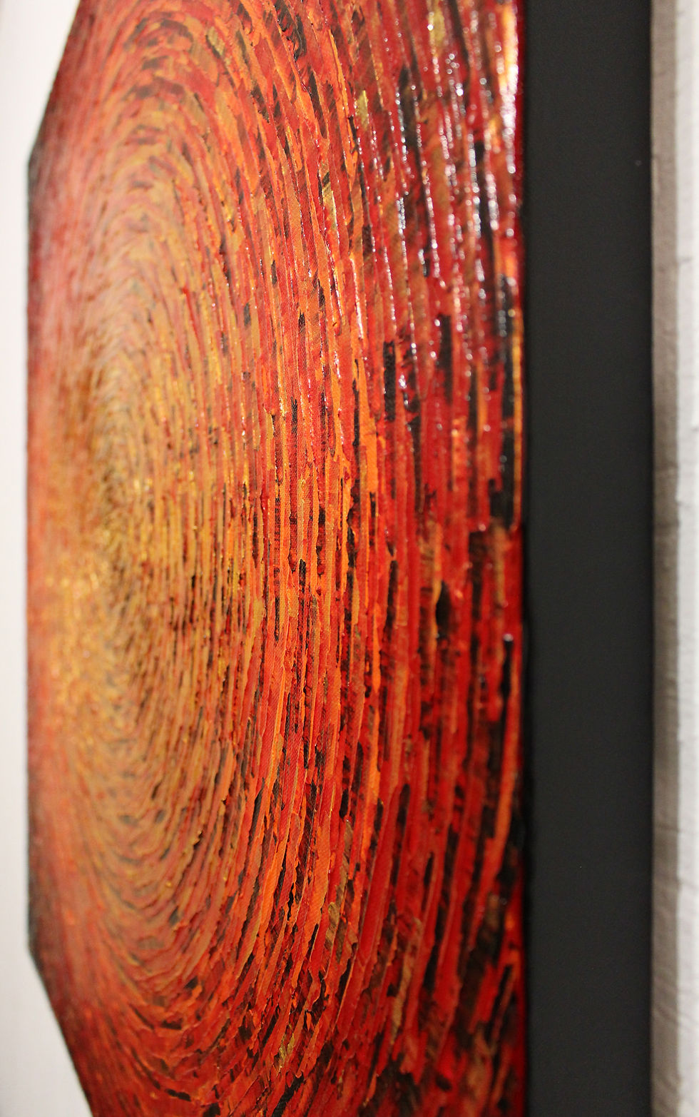 Miniatura: Tableau design Grand éclat couleurs or orange rouge