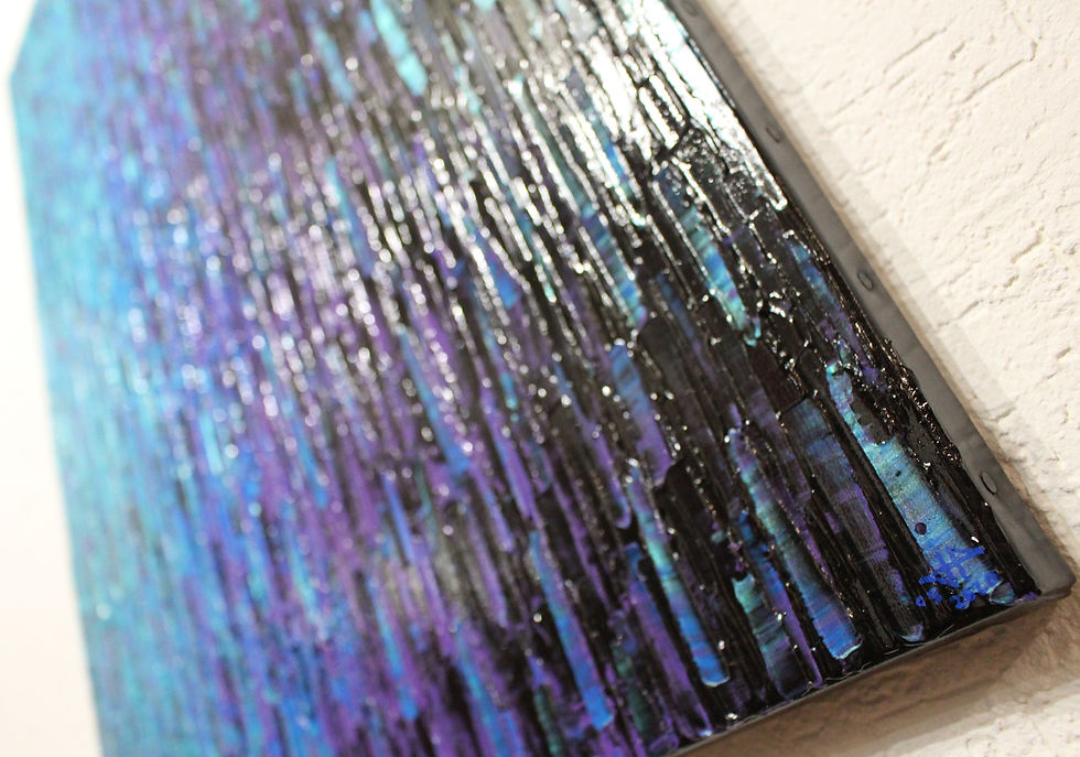 Miniatura: Tableau design Fondu bleu violet iridescent