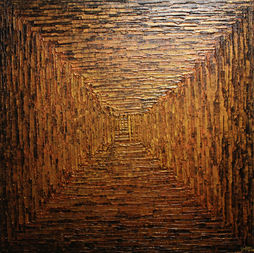 Abstract contemporary painting from the "Shine" series by artist Jonathan Pradillon