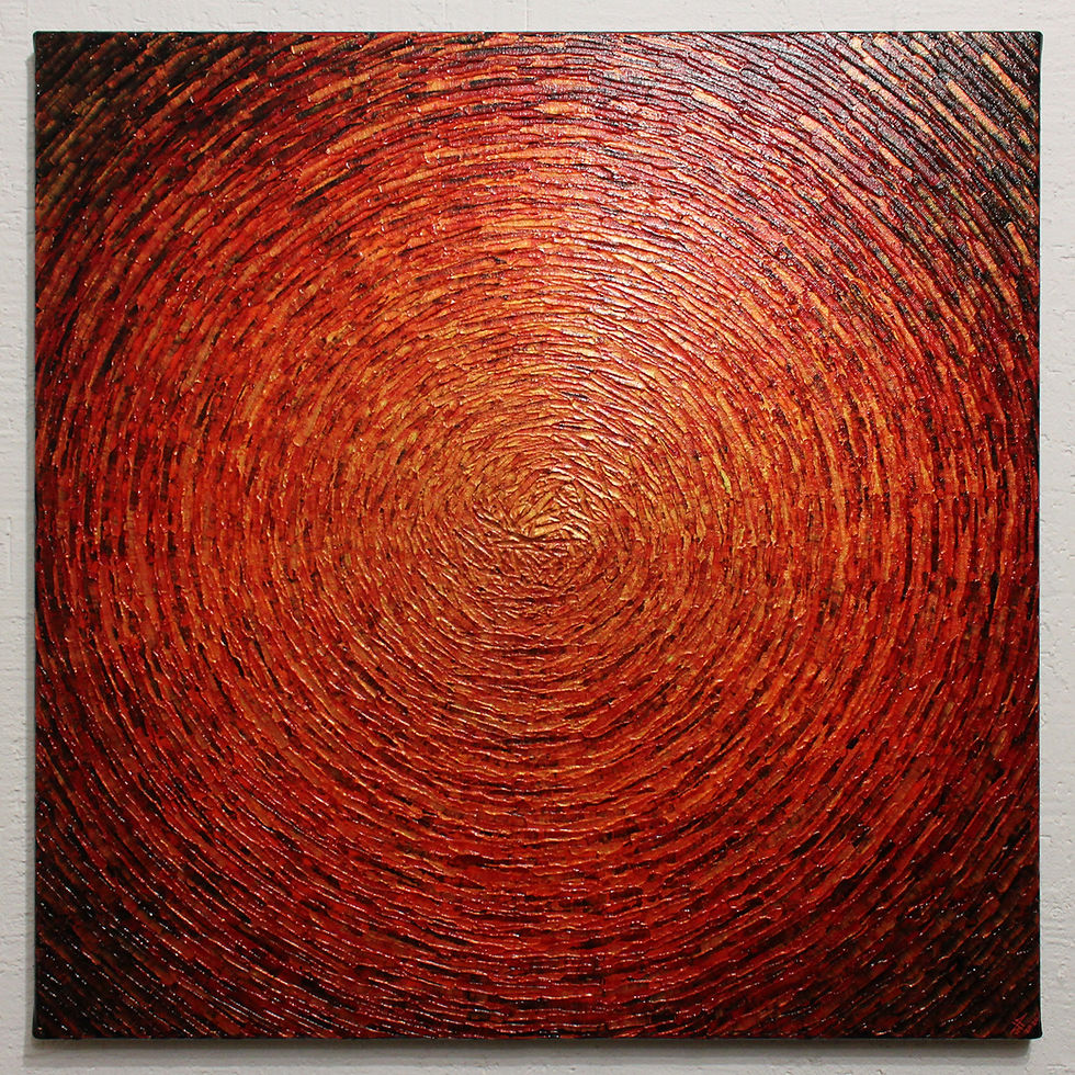 Miniatura: Peinture originale Éclat chaleureux