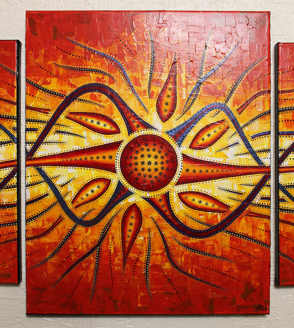 Miniaturbild: Design Quintiptychon Wellenbewegung