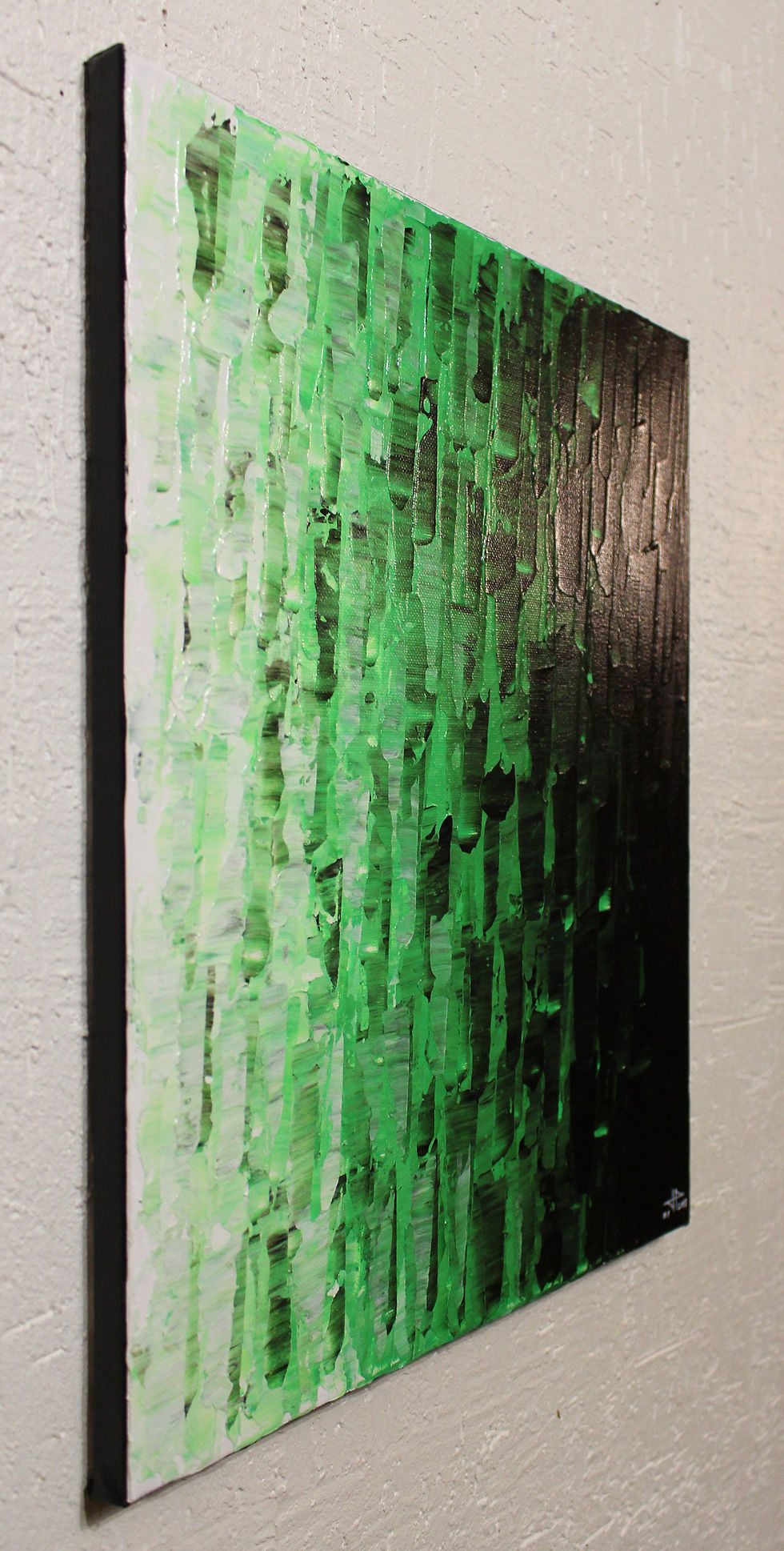 Miniatura: Peinture contemporaine Fondu vert