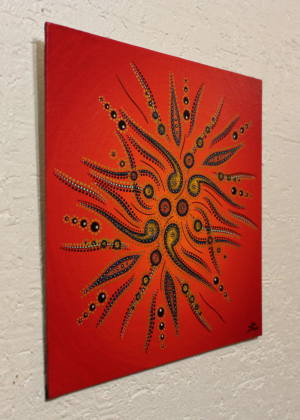 Miniatura: Tableau moderne Mouvement de formes rouges