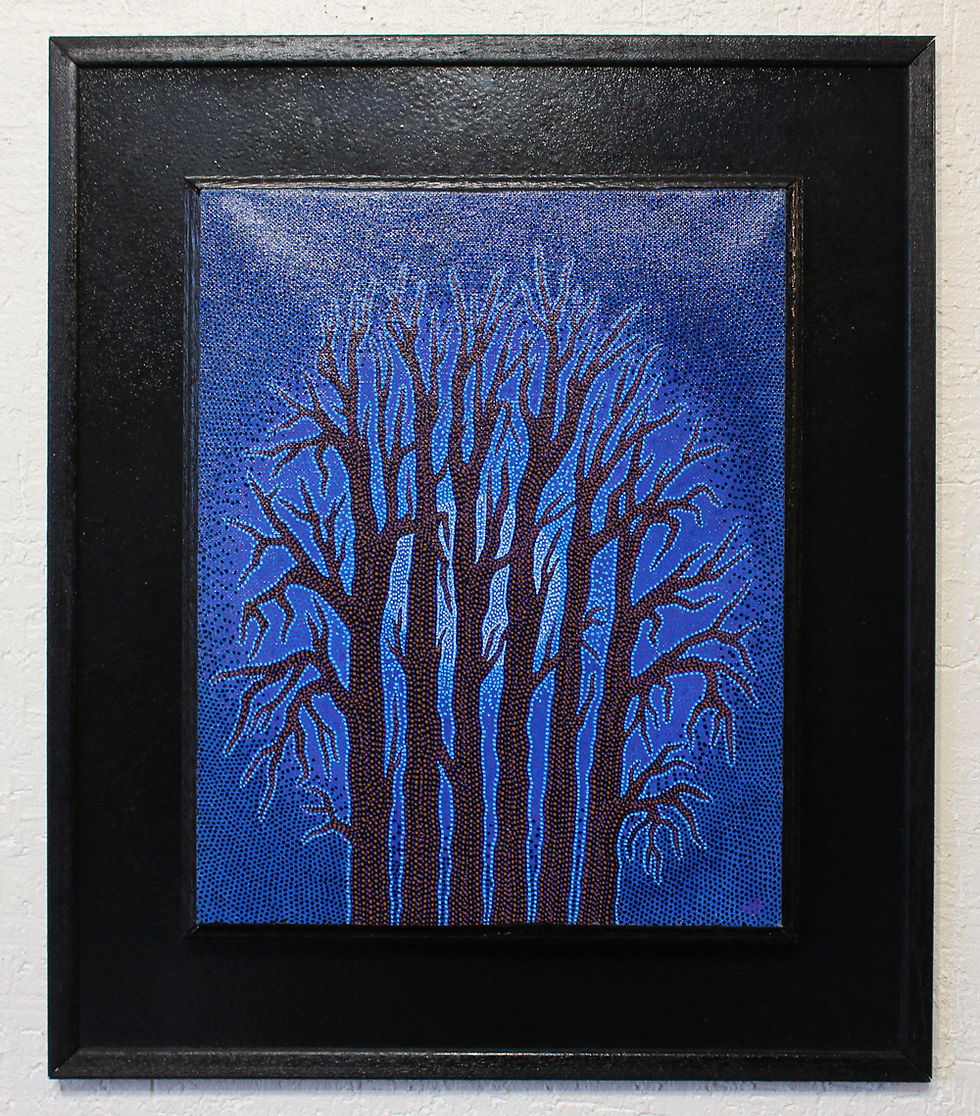 Miniatura: Peinture sur toile : Nuit bleue