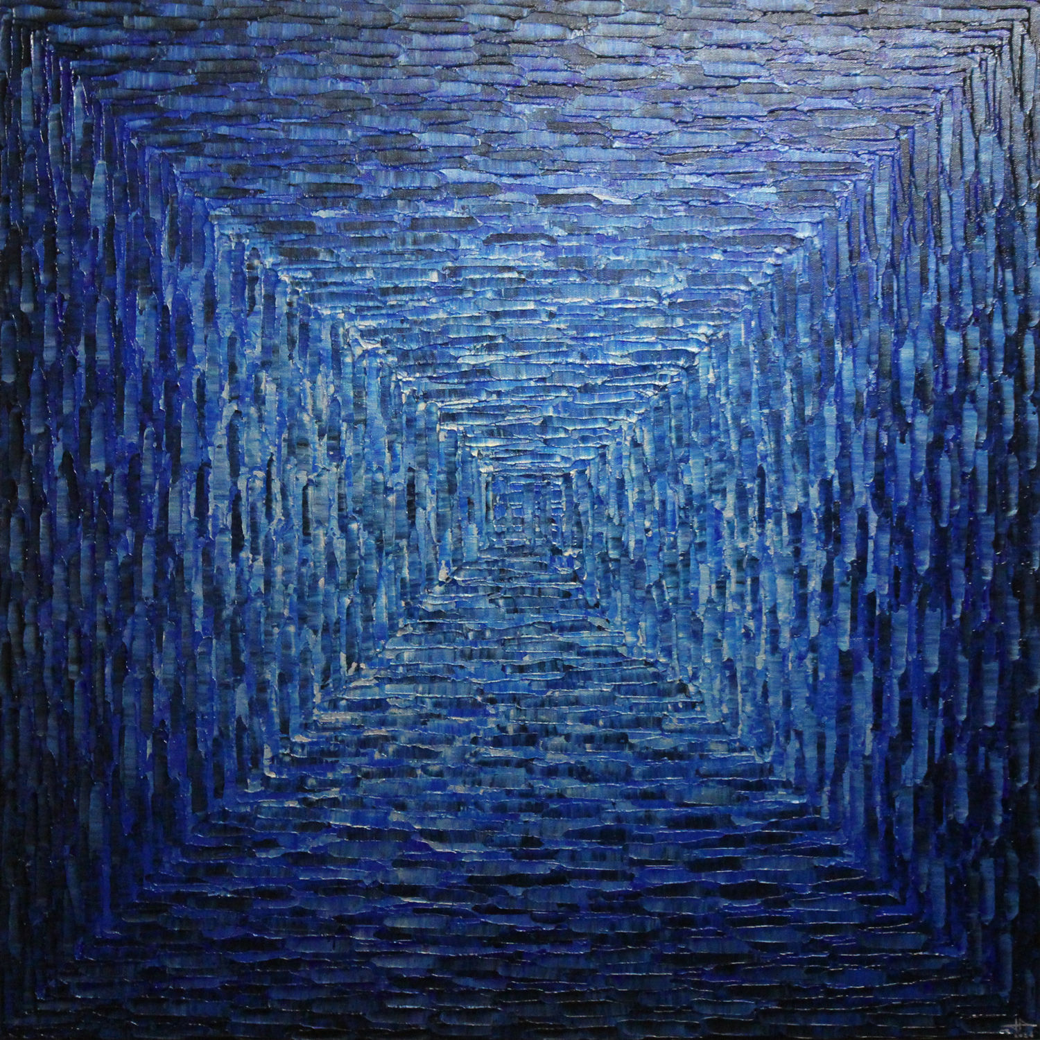 Peinture contemporaine bleue