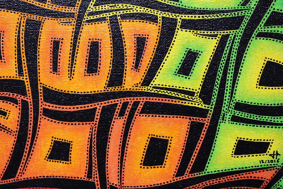 Miniatura: Tableau contemporain : Mouvements de couleurs