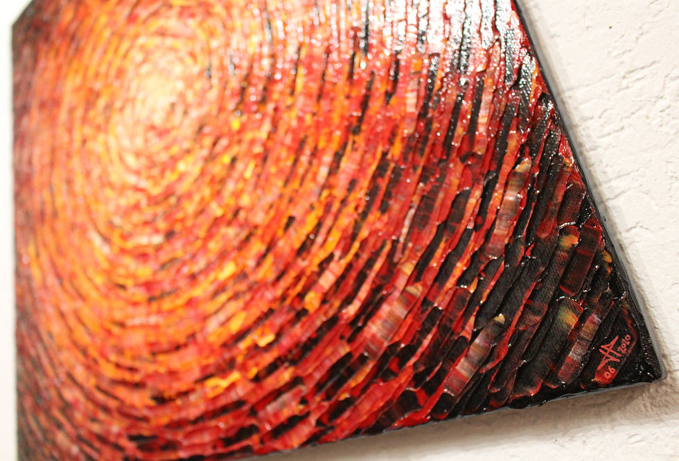 Miniatura: Peinture au couteau Éclat de couleur chatoyante