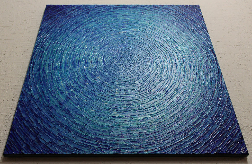 Miniatura: Œuvre design Éclat blanc bleu