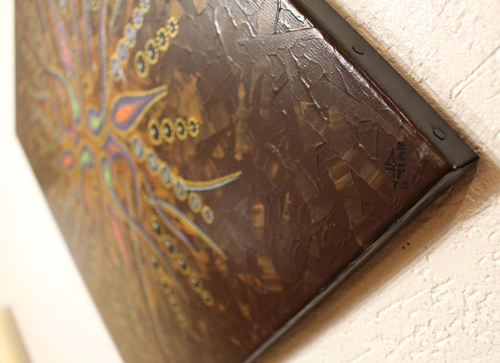 Miniatura: Peinture Mouvement de formes abstraites / Marron