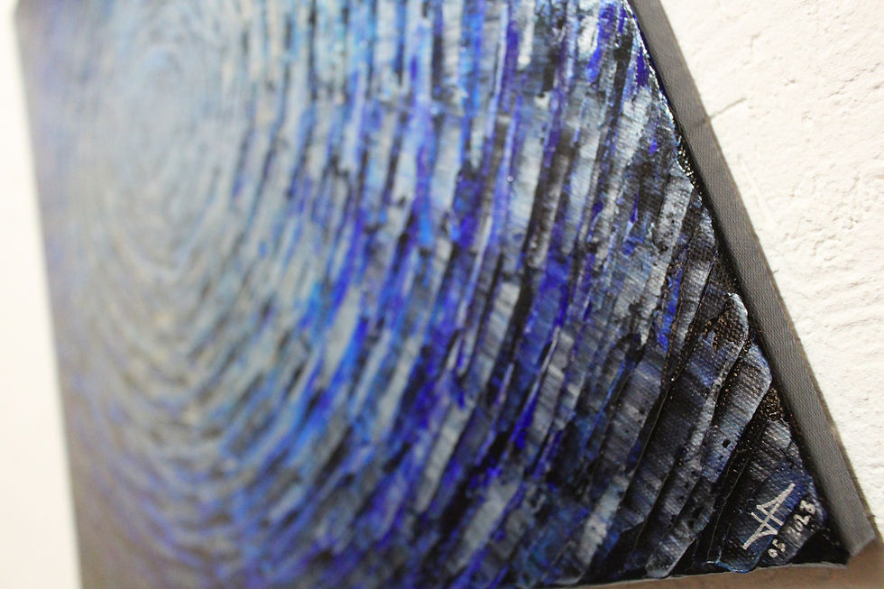 Miniatura: Riflessi argento blu scuro