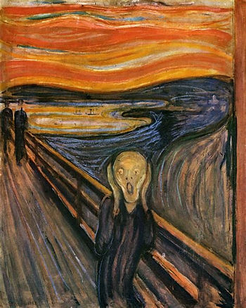 Expressionist painting, The Scream, Edvard Munch, 1893