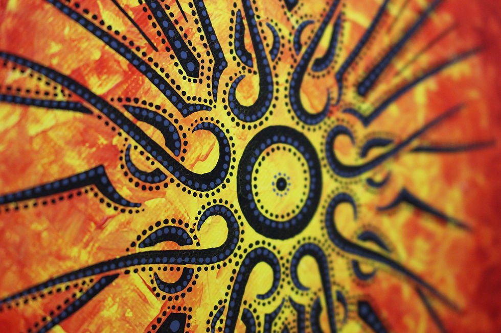 Miniatura: Quadro di design: Sole astratto