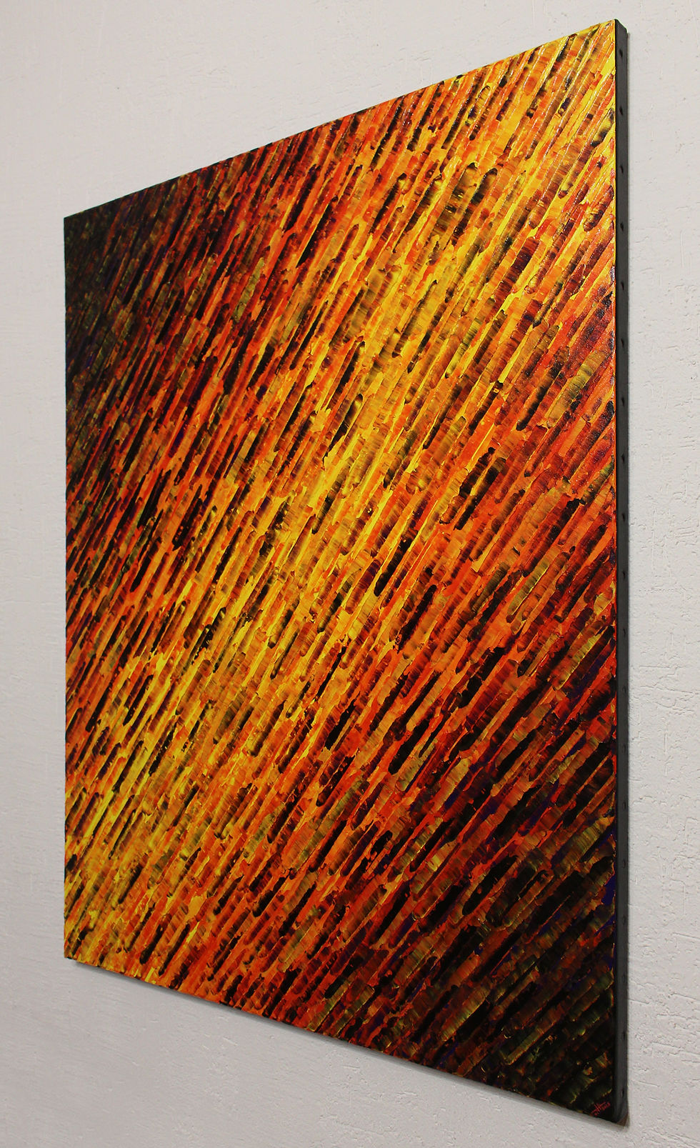 Miniaturbild: Peinture abstraite brasillante vue de droite.