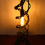 Miniaturbild: Kunstlampe: Spirallampe mit schwarzer Kette.
