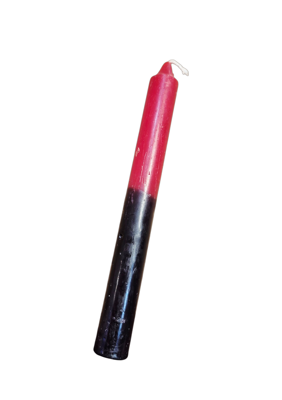 Miniature : Bougie Rouge et noire  20 cm par 2 cm de diamètre environ  Les bougies rouges et noires sont des outils puissants