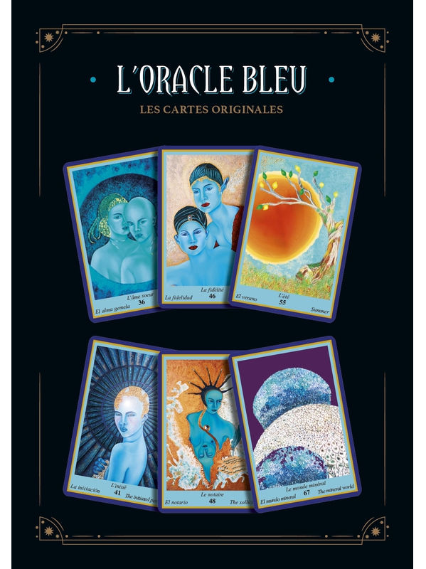 Le Coffret Oracle Bleu est un jeu intuitif de 73 cartes conçu pour offrir guidance, clarté et apaisement intérieur.