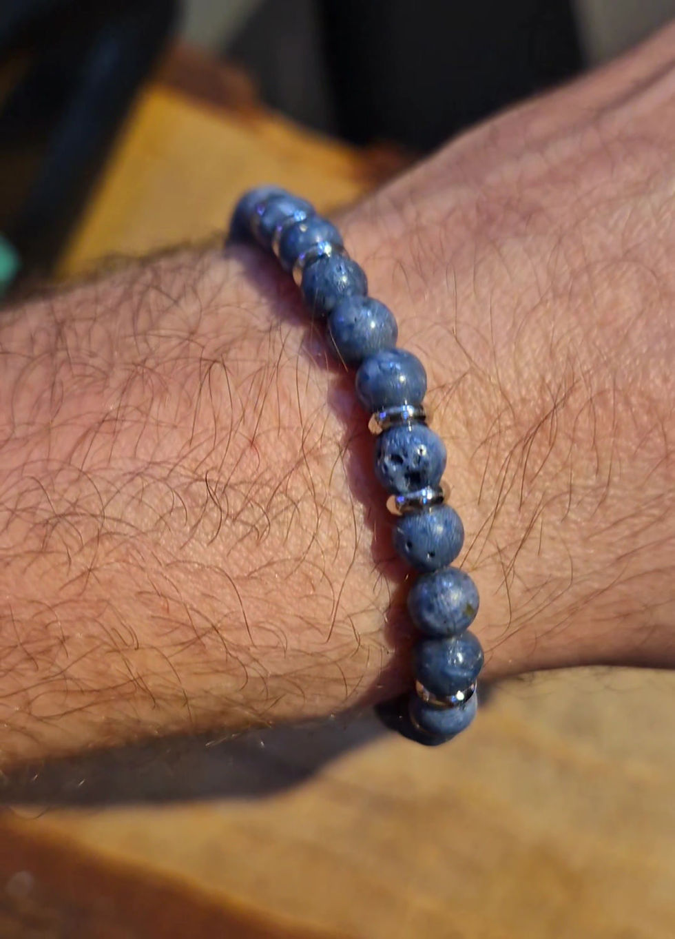 Miniature : Bracelet Corail Bleu 6 mm