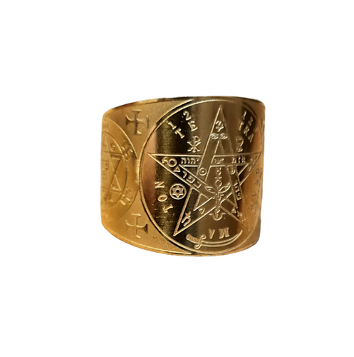 AzureGreen Toile D'autel Pentagramme Bordée D'or (147,3 X 215