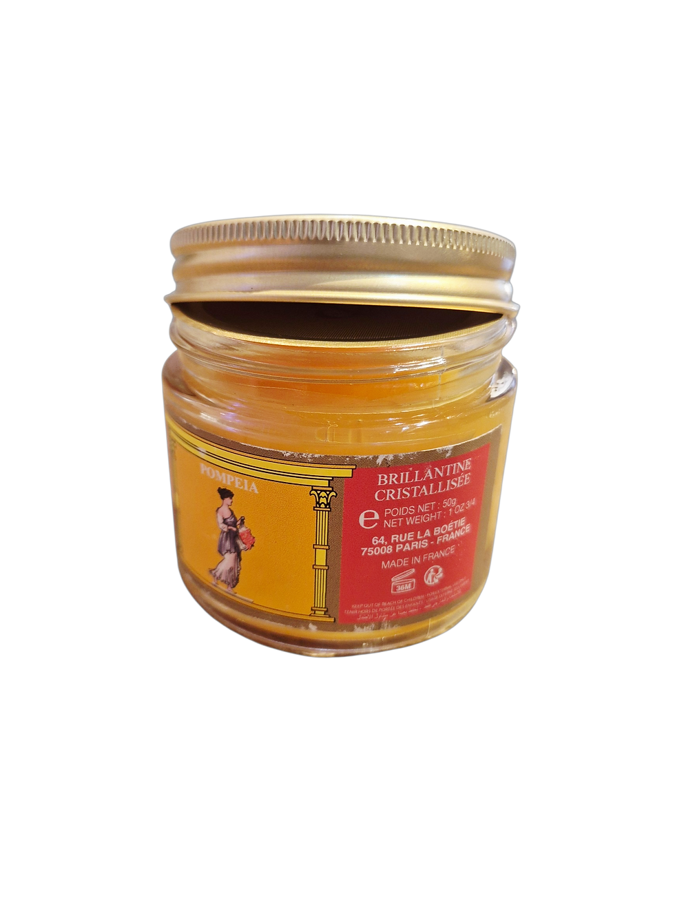 La Brillantine Cristallisée Pompéïa est une préparation parfumée traditionnellement utilisée pour apporter brillance