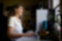 Kate Ensor recording podcast