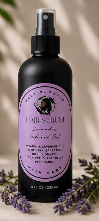 8 oz. Lavender Infused Hair Oil