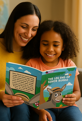family holding burro book.png